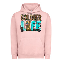 Pigment Salmon soldier  life Urban Hoodie - AdoDesignShop