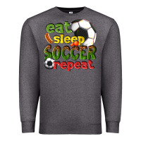 Charcoal Heather eat sleep soccer repeat Premium Sweatshirt - texasbilliewilder