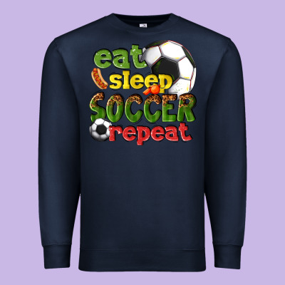 Premium Sweatshirt eat sleep soccer repeat