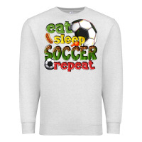 Oatmeal Heather eat sleep soccer repeat Premium Sweatshirt - texasbilliewilder