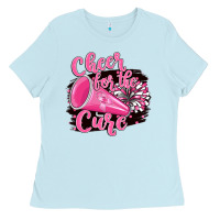 Baby Blue Cheer For The Cure Ladies Tee - BarkalooDesign