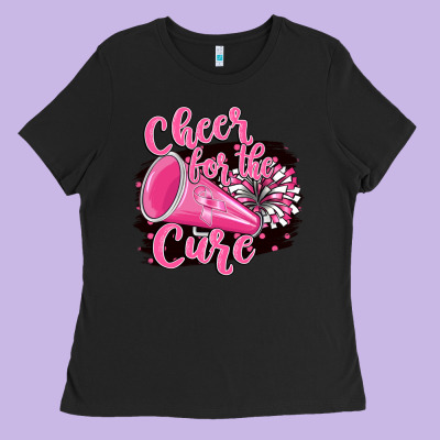 Cheer For The Cure Ladies Tee Designed By Barkaloodesign