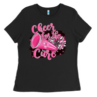 Black Cheer For The Cure Ladies Tee - BarkalooDesign