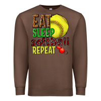 Chestnut eat sleep softball repeat Premium Sweatshirt - texasbilliewilder