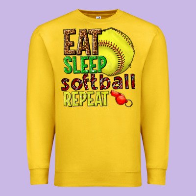 Premium Sweatshirt eat sleep softball repeat