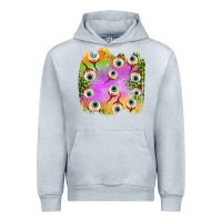 Heather Grey eyes leopard halloween patch Urban Hoodie - BundleAndBundleShop