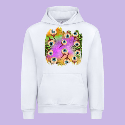 Eyes Leopard Halloween Patch Urban Hoodie Designed By Bundleandbundleshop