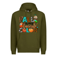 Army Green fall is my favorite color Premium Hoodie - AdoDesignShop