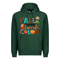 Sports Green fall is my favorite color Premium Hoodie - AdoDesignShop