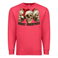 Cardinal Merry Christmas Skulls Premium Sweatshirt - RanaPortraitStore