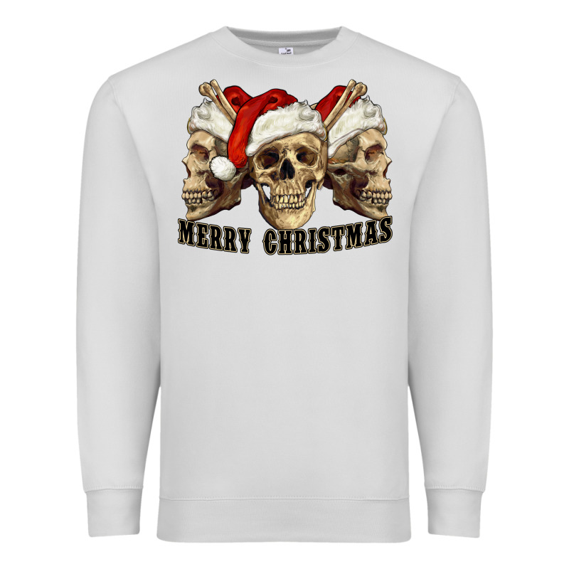 Merry Christmas Skulls Premium Sweatshirt by RanaPortraitStore | Teevron