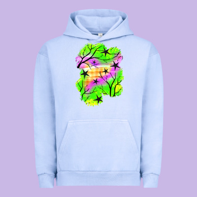 Star Halloween Patch Urban Hoodie Designed By Bundleandbundleshop