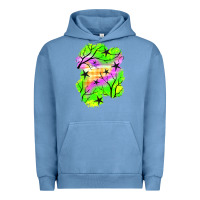 Pigment Pebble Blue star halloween patch Urban Hoodie - BundleAndBundleShop