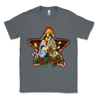 Charcoal Heather christmas baby jesus oh holly night Classic Tee - RanaPortraitStore