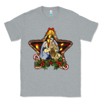 Heather Grey christmas baby jesus oh holly night Classic Tee - RanaPortraitStore