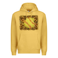 Antique Gold watercolor glitter leopard softball background Premium Hoodie - RanaPortraitStore