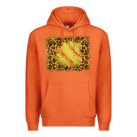 Carrot watercolor glitter leopard softball background Premium Hoodie - RanaPortraitStore