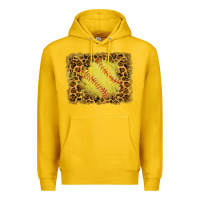 Lemon watercolor glitter leopard softball background Premium Hoodie - RanaPortraitStore