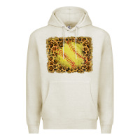 Oatmeal Heather watercolor glitter leopard softball background Premium Hoodie - RanaPortraitStore