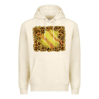 Tofu watercolor glitter leopard softball background Premium Hoodie - RanaPortraitStore