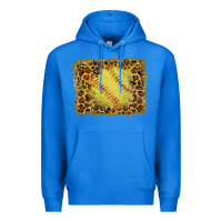 True Royal watercolor glitter leopard softball background Premium Hoodie - RanaPortraitStore