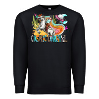 Black cosmic cowgirl Premium Sweatshirt - Zillion Design Studio