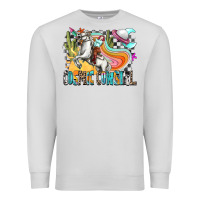 Dove Grey cosmic cowgirl Premium Sweatshirt - Zillion Design Studio
