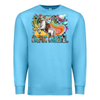 Ocean Blue cosmic cowgirl Premium Sweatshirt - Zillion Design Studio