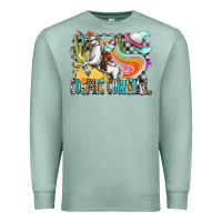 Seafoam cosmic cowgirl Premium Sweatshirt - Zillion Design Studio