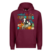 Burgundy cutest pupkins in the patch Premium Hoodie - AdoDesignShop