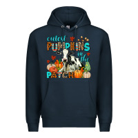 Navy cutest pupkins in the patch Premium Hoodie - AdoDesignShop