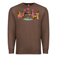 Chestnut Mom Bear With Sunflowers Premium Sweatshirt - RanaPortraitStore
