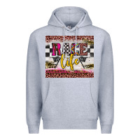 Heather Grey race life Premium Hoodie - JahusDesignShop