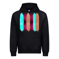 Black Colored Farm Life Purple Wood Jute Cyan Glitter Brush Strokes Urban Hoodie - Bettercallsaul