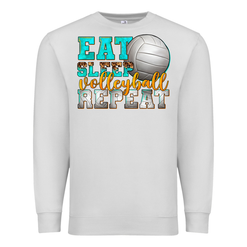 Eat Sleep Volleyball Repeat Premium Sweatshirt by texasbilliewilder | Teevron