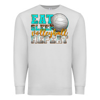 Dove Grey eat sleep volleyball repeat Premium Sweatshirt - texasbilliewilder