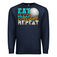 Navy eat sleep volleyball repeat Premium Sweatshirt - texasbilliewilder