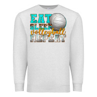 Oatmeal Heather eat sleep volleyball repeat Premium Sweatshirt - texasbilliewilder