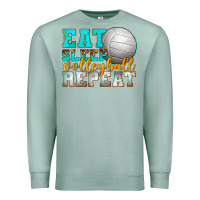 Seafoam eat sleep volleyball repeat Premium Sweatshirt - texasbilliewilder