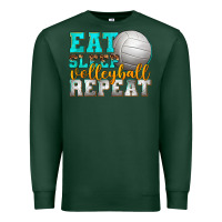 Sports Green eat sleep volleyball repeat Premium Sweatshirt - texasbilliewilder