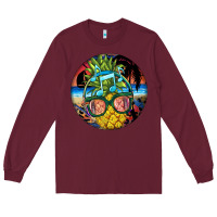 Burgundy pineapple relaxing Long Sleeve Tee - BarkalooDesign
