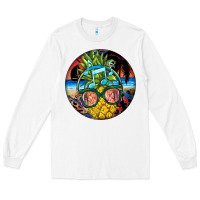White pineapple relaxing Long Sleeve Tee - BarkalooDesign