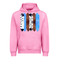 Fuchsia Pink Western Farm Life Cowhide Wood Blue Glitter Brush Stroke Urban Hoodie - Bettercallsaul