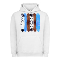 Pigment Lunar Rock Western Farm Life Cowhide Wood Blue Glitter Brush Stroke Urban Hoodie - Bettercallsaul