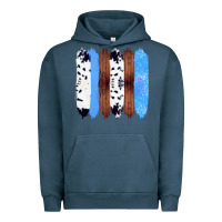 Pigment Midnight Navy Western Farm Life Cowhide Wood Blue Glitter Brush Stroke Urban Hoodie - Bettercallsaul
