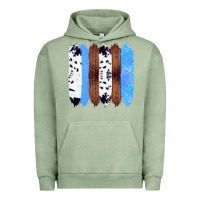 Pigment Oil Green Western Farm Life Cowhide Wood Blue Glitter Brush Stroke Urban Hoodie - Bettercallsaul