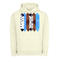 Pigment Pistachio Western Farm Life Cowhide Wood Blue Glitter Brush Stroke Urban Hoodie - Bettercallsaul