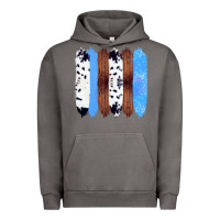 Pigment Tornado Western Farm Life Cowhide Wood Blue Glitter Brush Stroke Urban Hoodie - Bettercallsaul