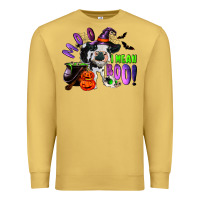 Antique Gold Moo I Mean Boo Baby Cow Premium Sweatshirt - RanaPortraitStore