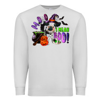 Dove Grey Moo I Mean Boo Baby Cow Premium Sweatshirt - RanaPortraitStore